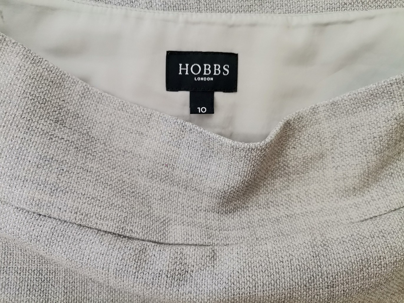 Hobbs London Stl 10 (38) Färg Grå Rak och pennkjol Kjol Midi Material Ull 100%