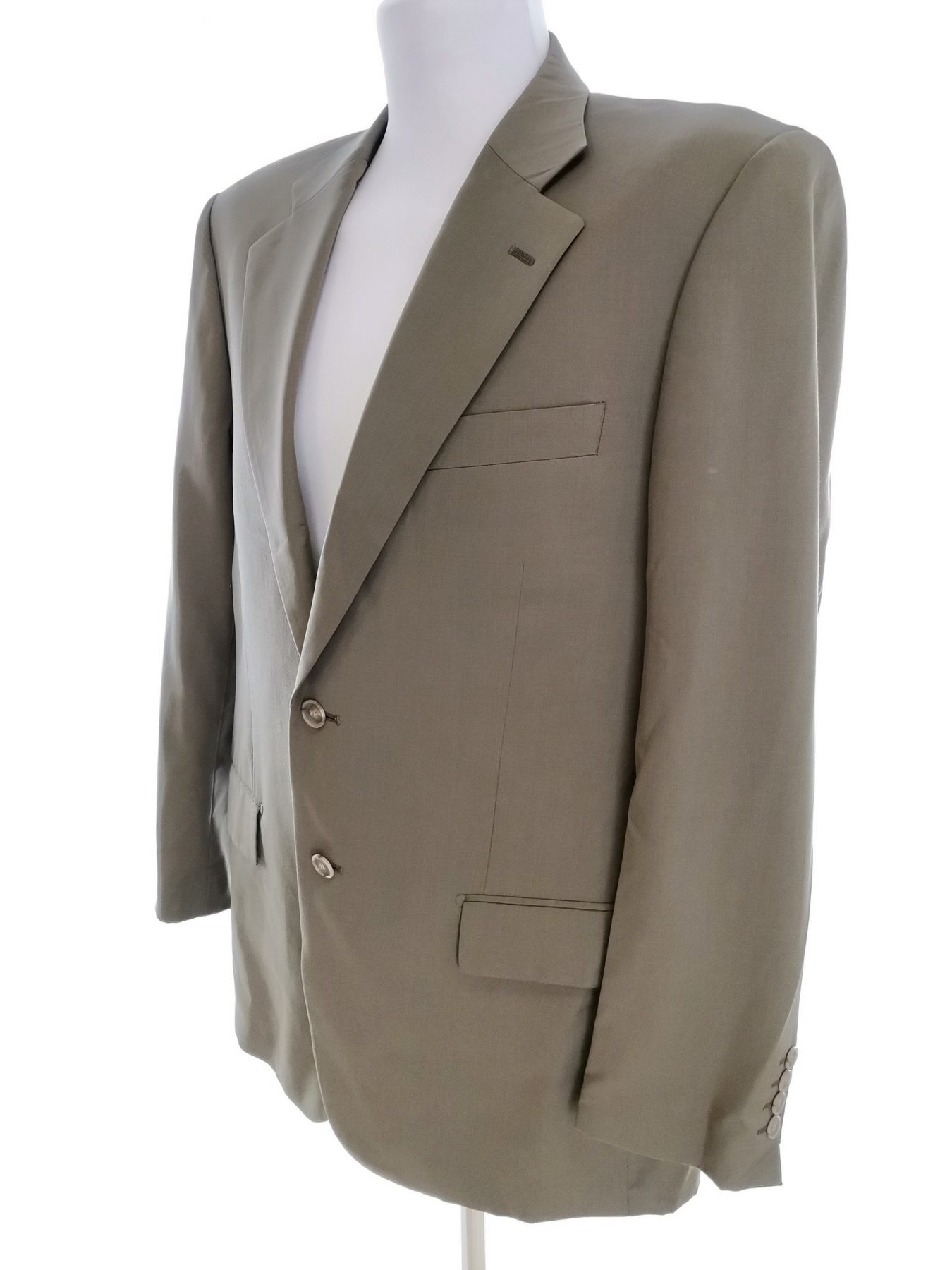 Ted Lapidus Stl 52 (XL) Färg Khaki Herr Kavaj Långärmad Material Ull 100%