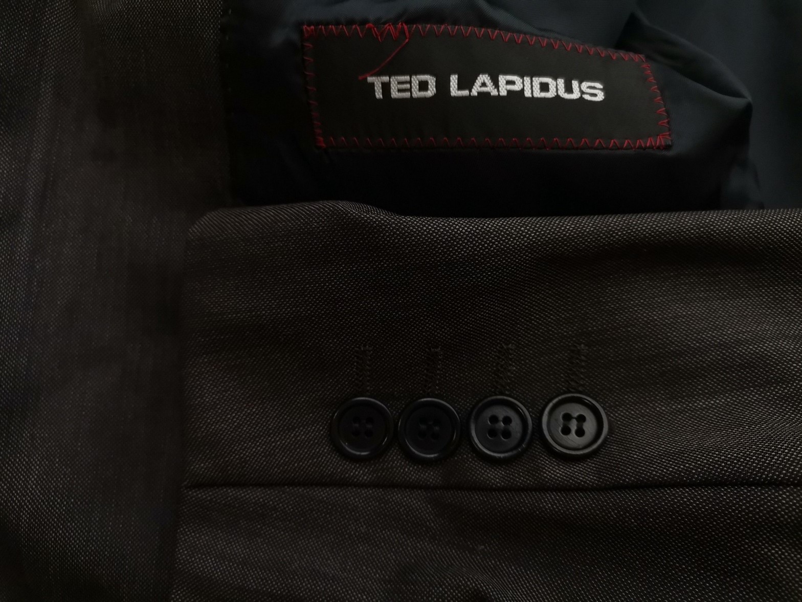 Ted Lapidus Stl 56 (XL) Färg Grå Herr Kavaj Långärmad Material Ull