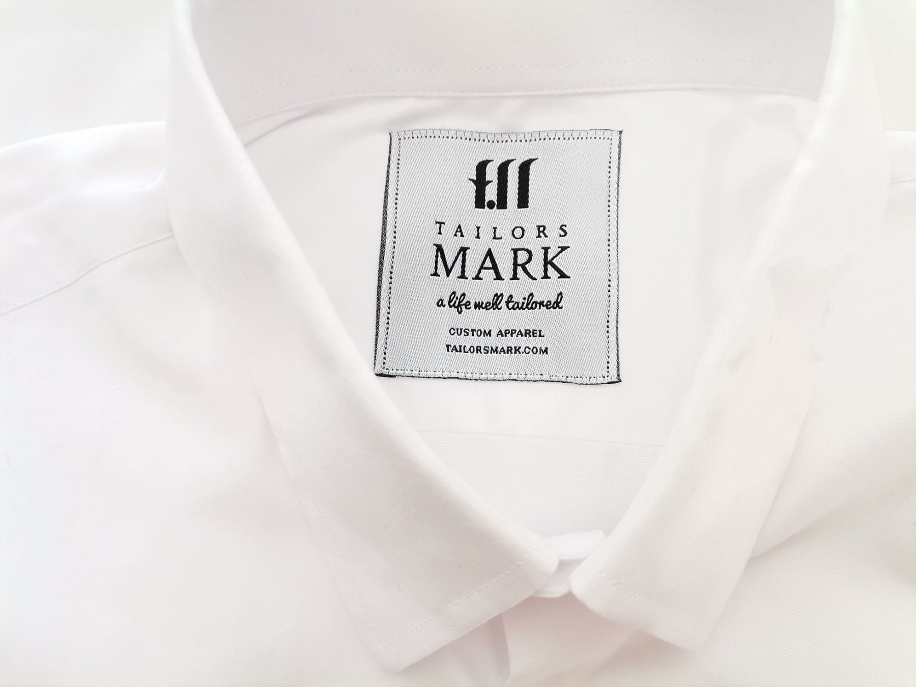 Tailors Mark Stl L Färg Vit Krage Herr Skjorta, elegant Långärmad