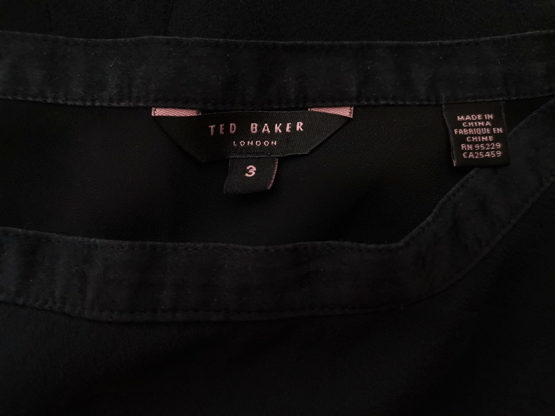 Ted Baker Stl 3 (40) Färg Svart A-linjekjol Midi Material Siden 100%