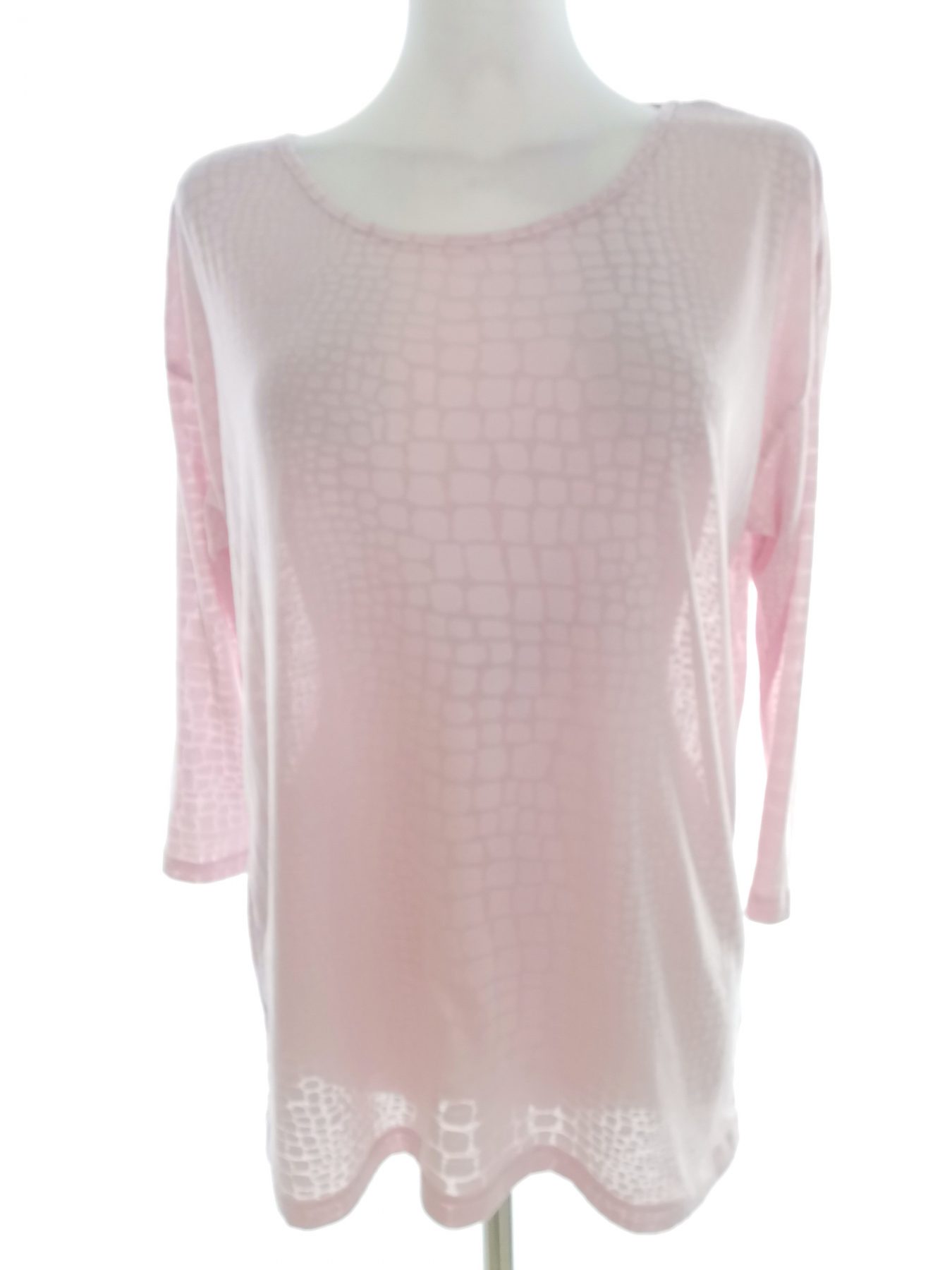 Saint tropez Stl S Färg Rosa Rund urringning Blus ärm 3/4