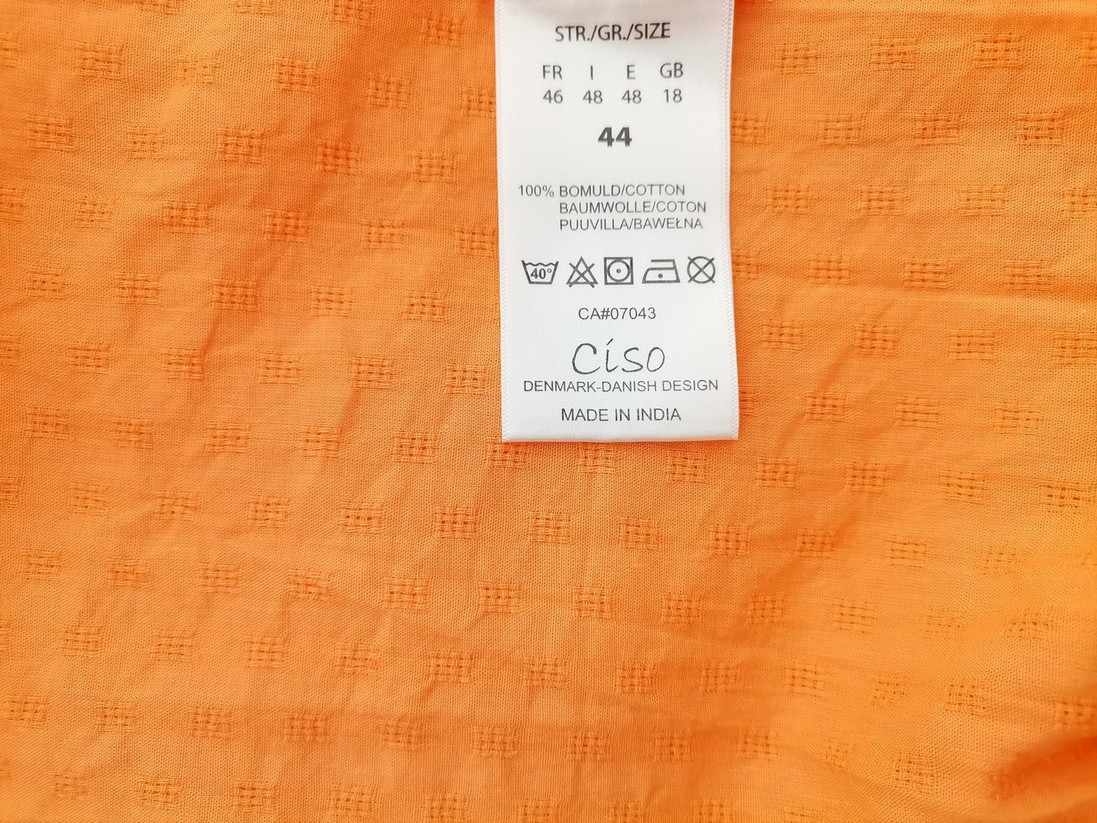 Ciso Stl 44 Färg Orange V-ringning Tunika blus Ärmlös Material Bomull 100%