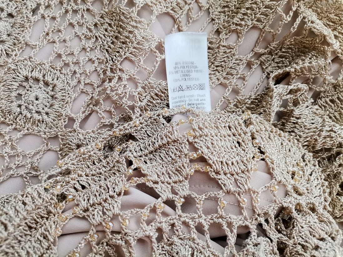 Wallis Stl L Färg Beige V-ringning Blus Kortärmad Material Viskos