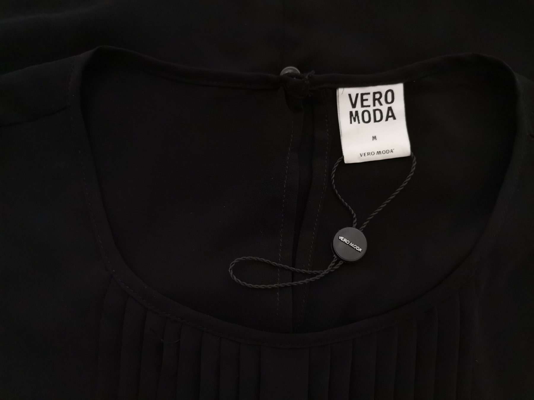 Vero moda Stl M Färg Svart Rund urringning Blus Ärmlös