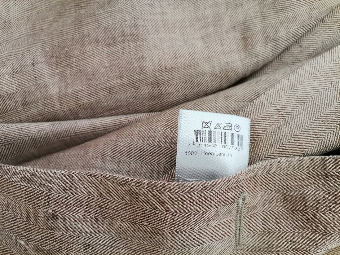 Oscar Jacobson Stl L Färg Beige Herr Kavaj Långärmad Material Lin 100%