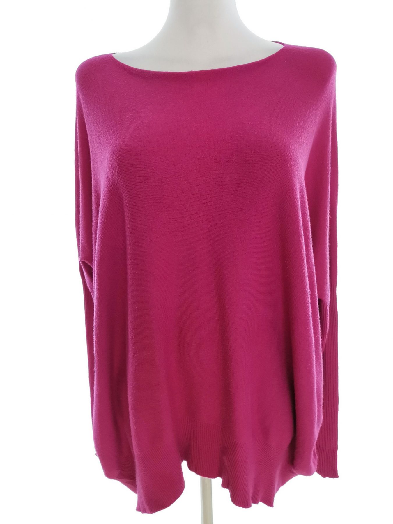 Paul Costelloe Stl S/M Färg Fuchsia Båtringning Tunika blus Långärmad