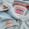 Superdry Stl L Färg Blå Krage Pikétröja Kortärmad Material Bomull 100%