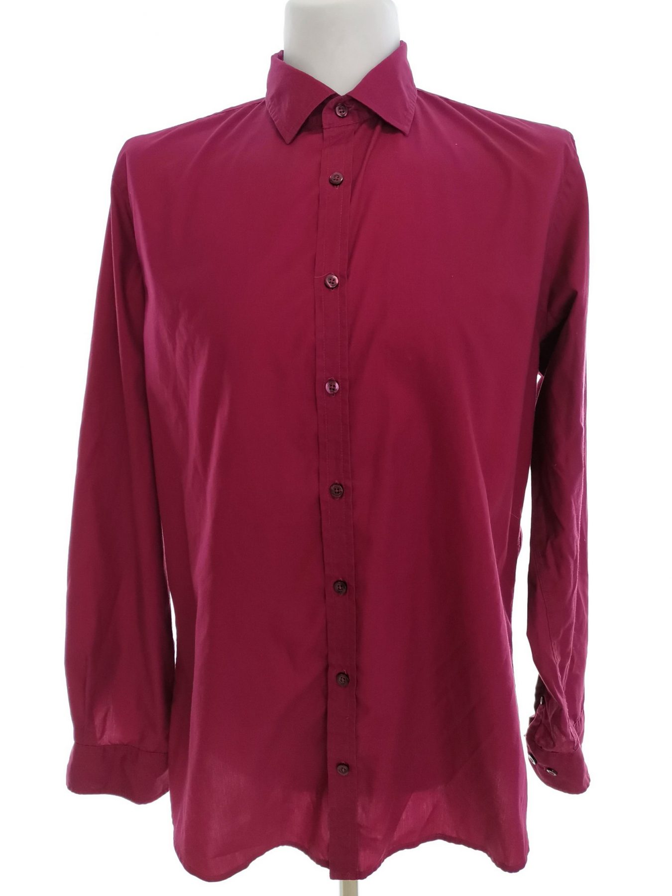 Dressmann Stl L Färg Fuchsia Krage Herr Skjorta, elegant Långärmad