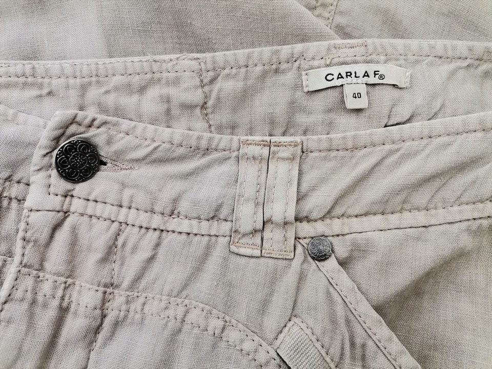 Carla F Stl 40 Färg Beige A-linjekjol Knälängd