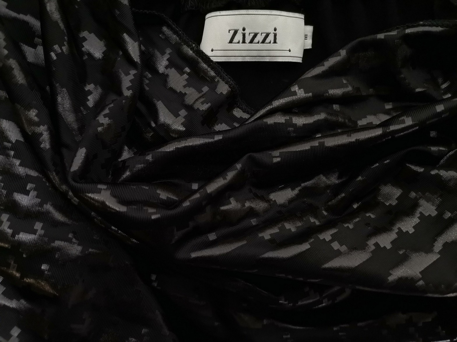 Zizzi Stl M Färg Svart Draperad Raka Klänningen Ärmlös Knälängd