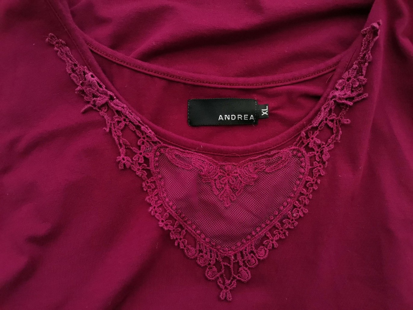 Andrea Stl XL Färg Fuchsia Rund urringning Raka Klänningen Ärmlös Knälängd Material Viskos