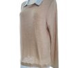 Ginatricot Stl XL Färg Beige Krage Tunika blus Långärmad