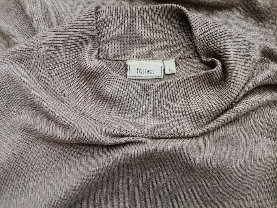 Fransa Stl L Färg Beige Mock turtle Omlott Klänning Långärmad Midi Material Viskos