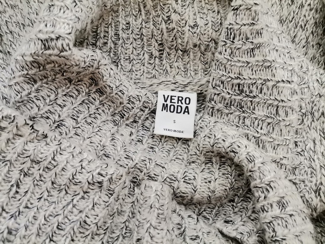 Vero moda Stl S Färg Grå V-ringning Lång öppen kofta Långärmad Material Akryl Finstickat