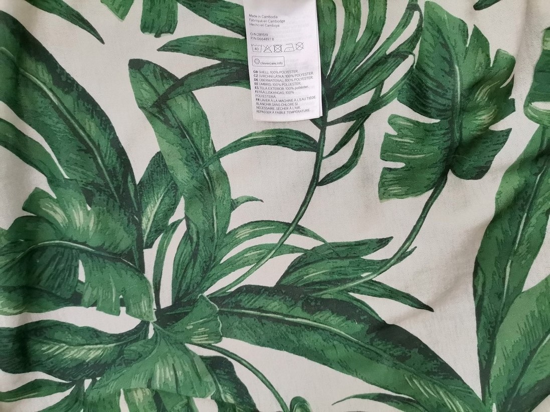 H&m Stl M Färg Grön Rund urringning Sommar Klänning Kortärmad Knälängd