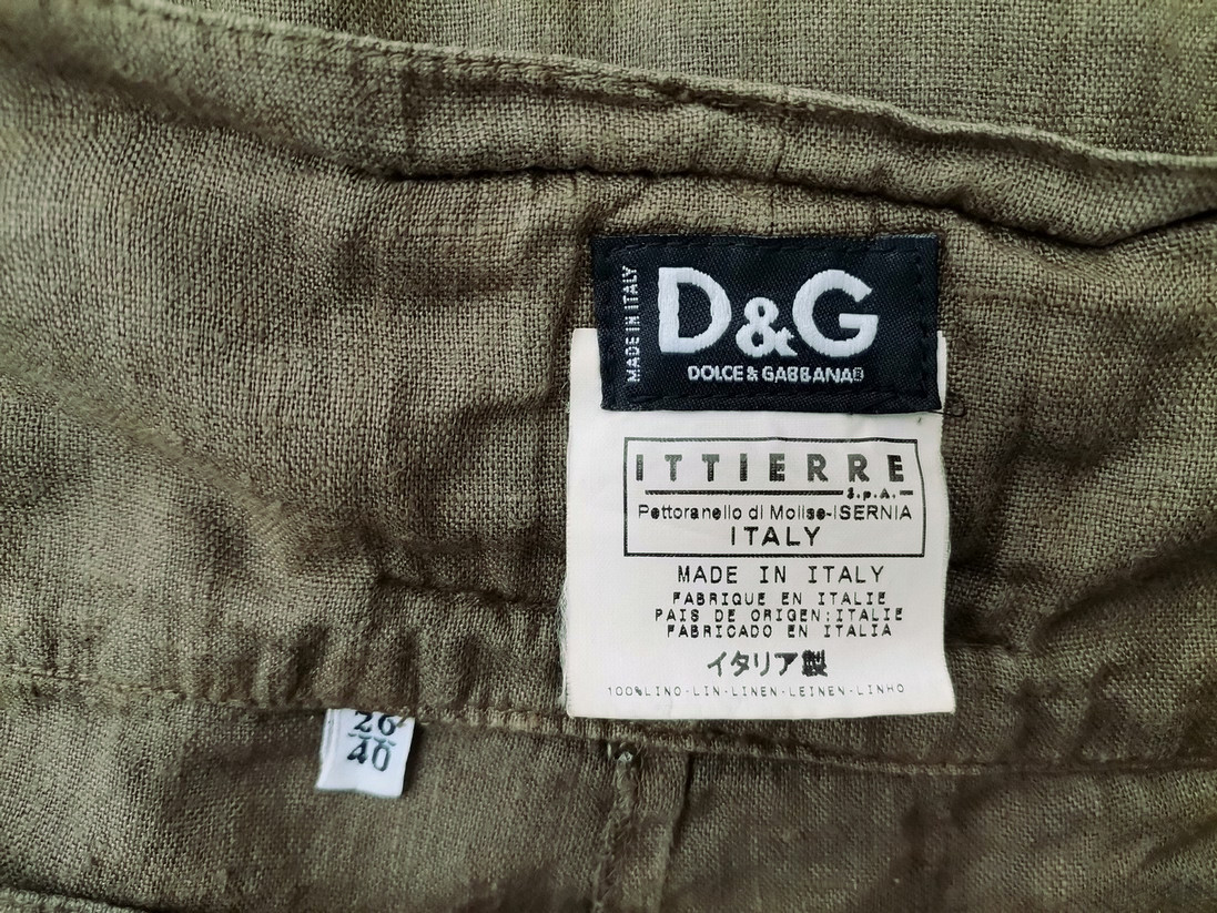 Stl 40 Färg Khaki Casual Byxor Material Lin 100%