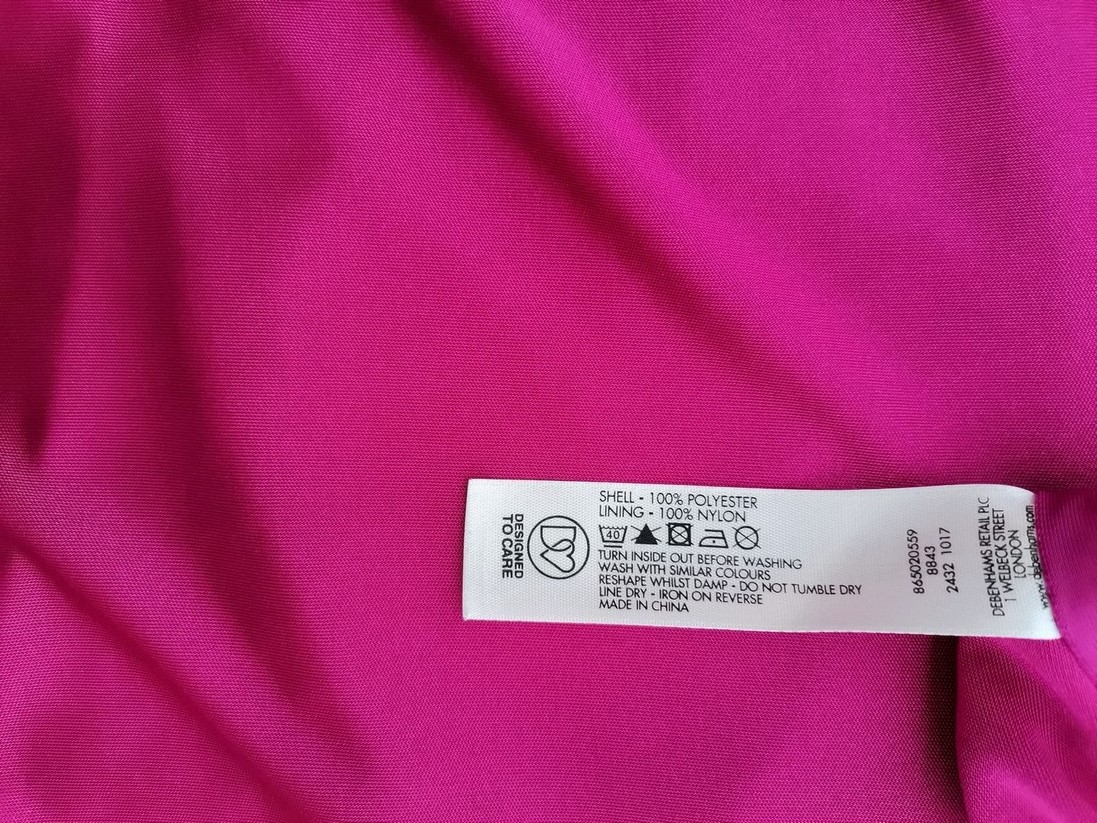 Jasper Conran Stl 12 (44) Färg Fuchsia Draperad Tunika blus Ärmlös