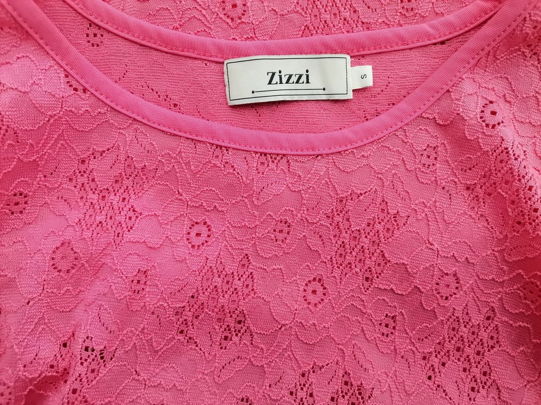 Zizzi Stl S Färg Rosa Rund urringning Blus Kortärmad