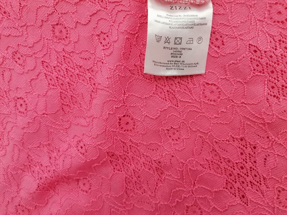 Zizzi Stl S Färg Rosa Rund urringning Blus Kortärmad