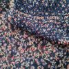 Pepe jeans Stl S Färg Blå Floral Blad V-ringning Blus Kortärmad