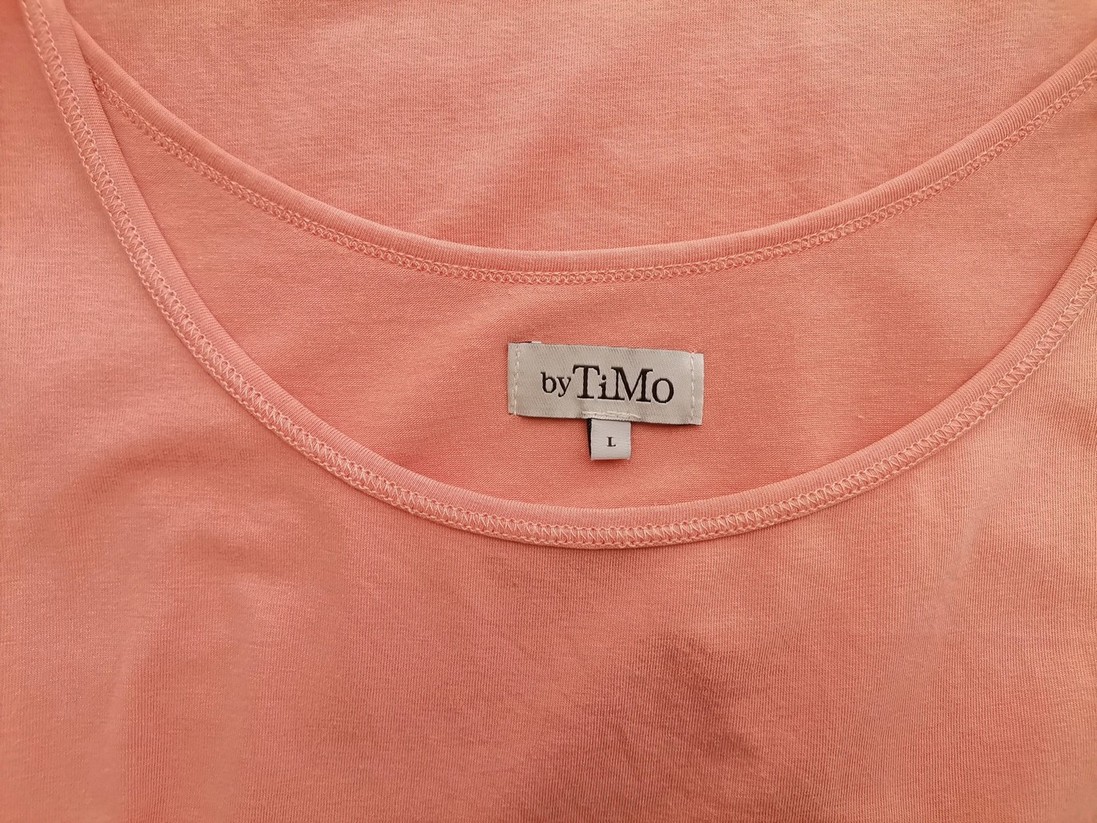 BY TI MO Stl L Färg Orange Rund urringning Blus Ärmlös Material Bomull