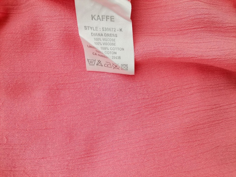 Kaffe Stl 38 Färg Rosa Axelbandslös Under Klänning Ärmlös Knälängd Material Viskos 100%