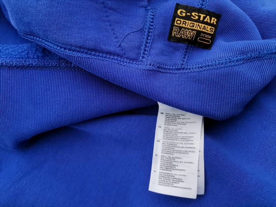 G-Star Raw Stl L Färg Blå Herrtröja Långärmad Material Bomull