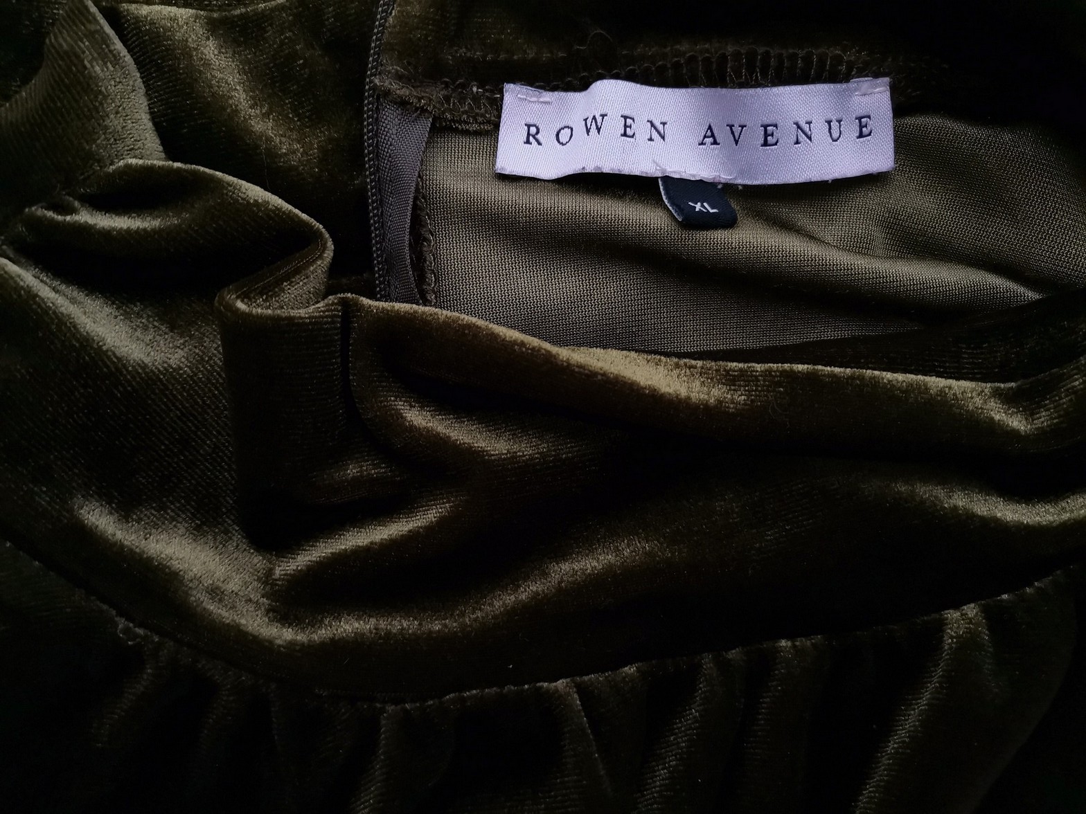 Rowen Avenue Stl XL Färg Khaki Mock turtle Blus Långärmad