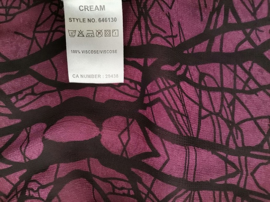 Cream Stl 40 Färg Lila Draperad Omlott Blus Långärmad Material Viskos 100%