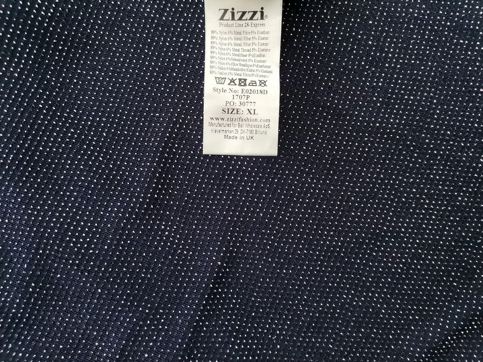 Zizzi Stl XL Färg Marinblå Rund urringning Tunika blus Långärmad