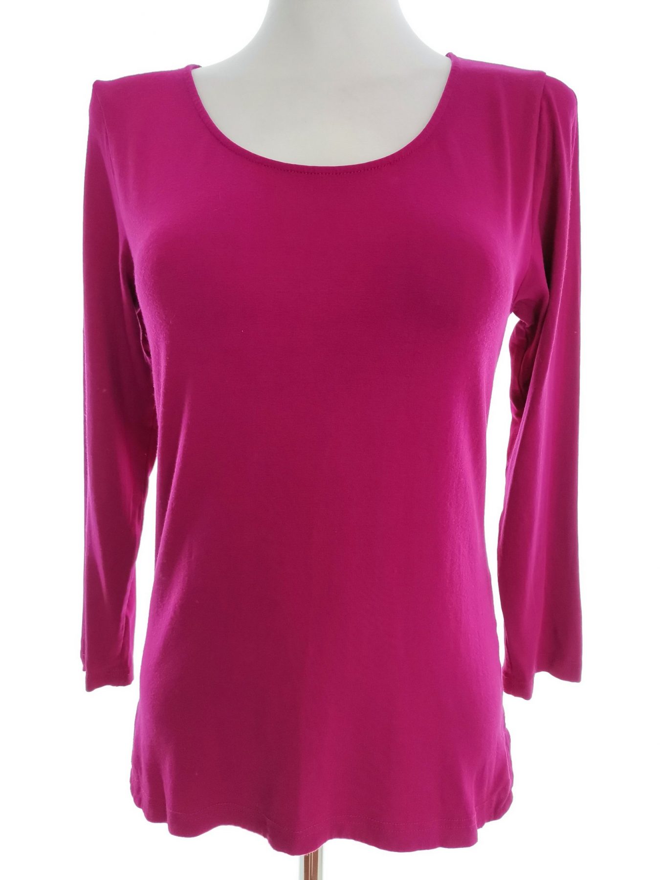 The Masai Stl S Färg Fuchsia Rund urringning Blus ärm 3/4 Material Viskos