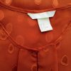 H&m Stl 38 Färg Orange Prickar Keyhole Crew Neck Blus Långärmad