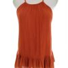 ASOS Stl 10 (38) Färg Orange Rund urringning Blus Ärmlös Material Viskos 100%