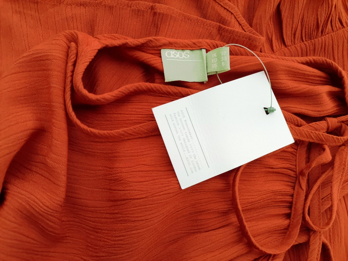 ASOS Stl 10 (38) Färg Orange Rund urringning Blus Ärmlös Material Viskos 100%