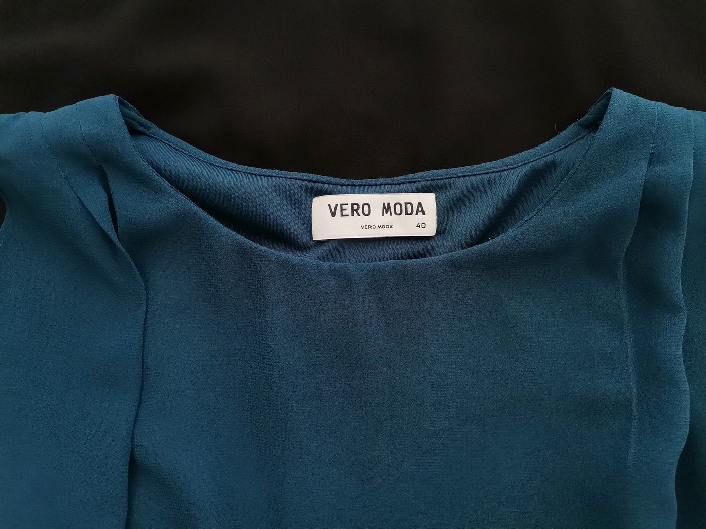 Vero moda Stl 40 (36) Färg Turkos Rund urringning Bluson Klänning Ärmlös Knälängd