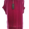 Laura ashley Stl 12 (38) Färg Fuchsia Rund urringning Blus Kortärmad Material Cupro 100%