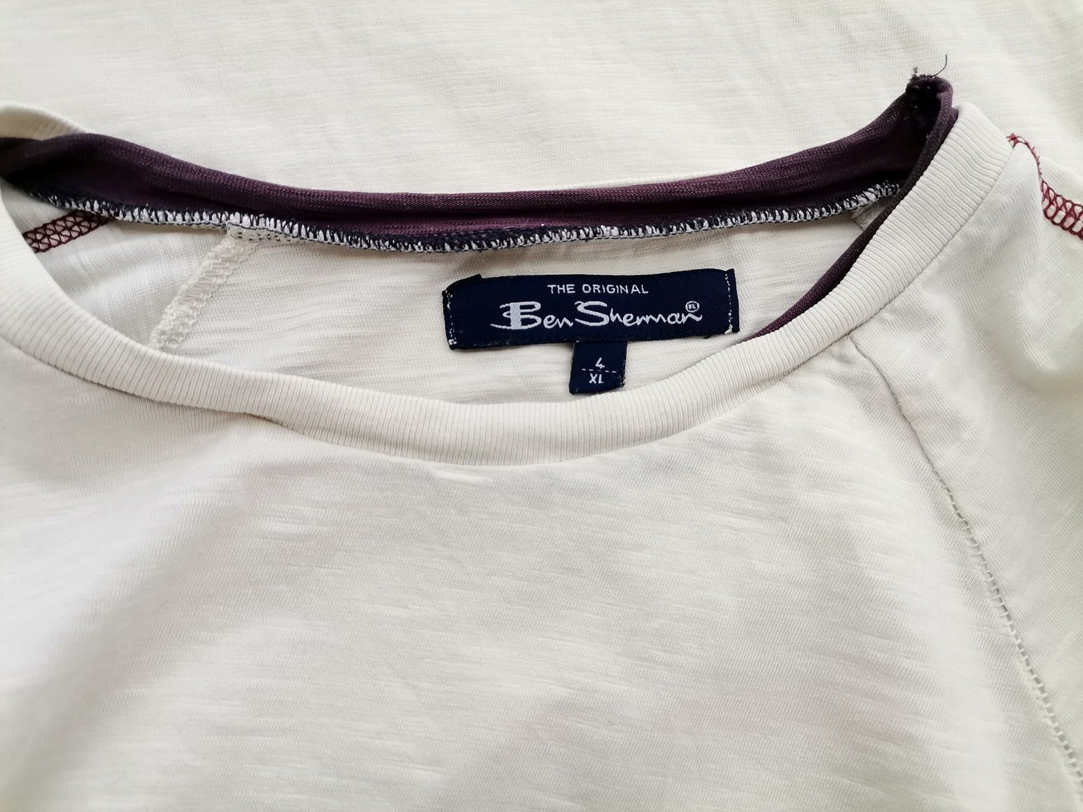 BEN SHERMAN Stl 4 (XL) Färg Elfenben Herr Tröja Långärmad Material Bomull 100%