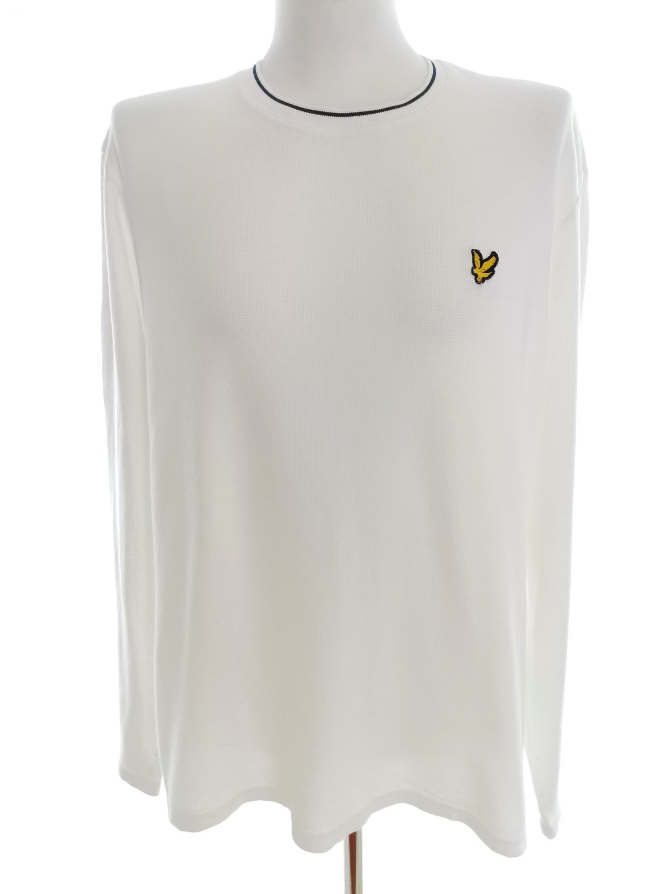 Lyle & Scott Stl L Färg Vit Herr Tröja Långärmad Material Bomull 100%