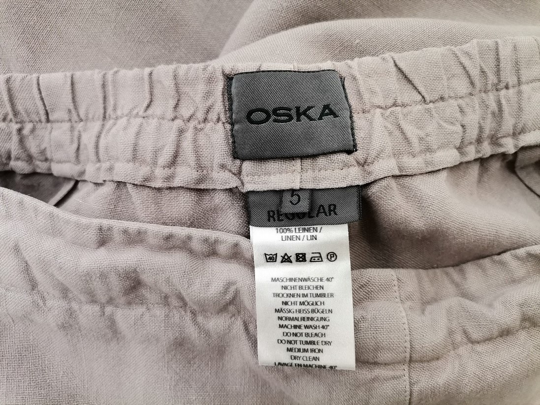 Oska Stl 5 (50) Färg Grå Casual Byxor Material Lin 100%