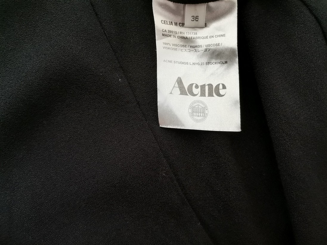 ACNE Studios Stl 36 Färg Svart Halter Balklänning Afton Klänning Ärmlös Lång Material Viskos 100%