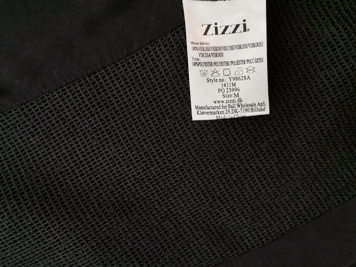 Zizzi Stl M Färg Svart Krage Knäppt Tunika Blus Långärmad Material Viskos 100%