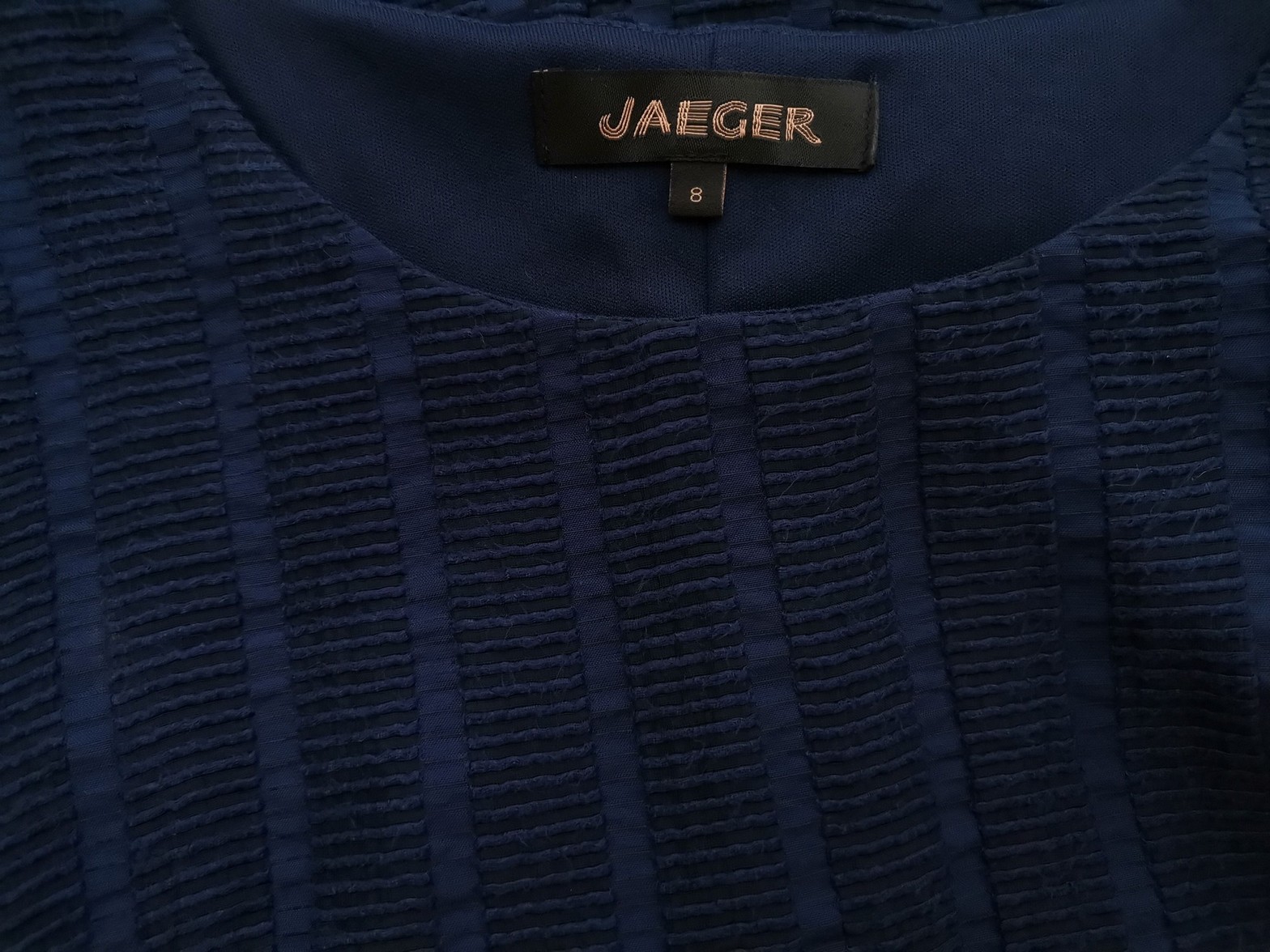 Jaeger Stl 8 (36) Färg Marinblå Rund urringning Blus Ärmlös Material Viskos