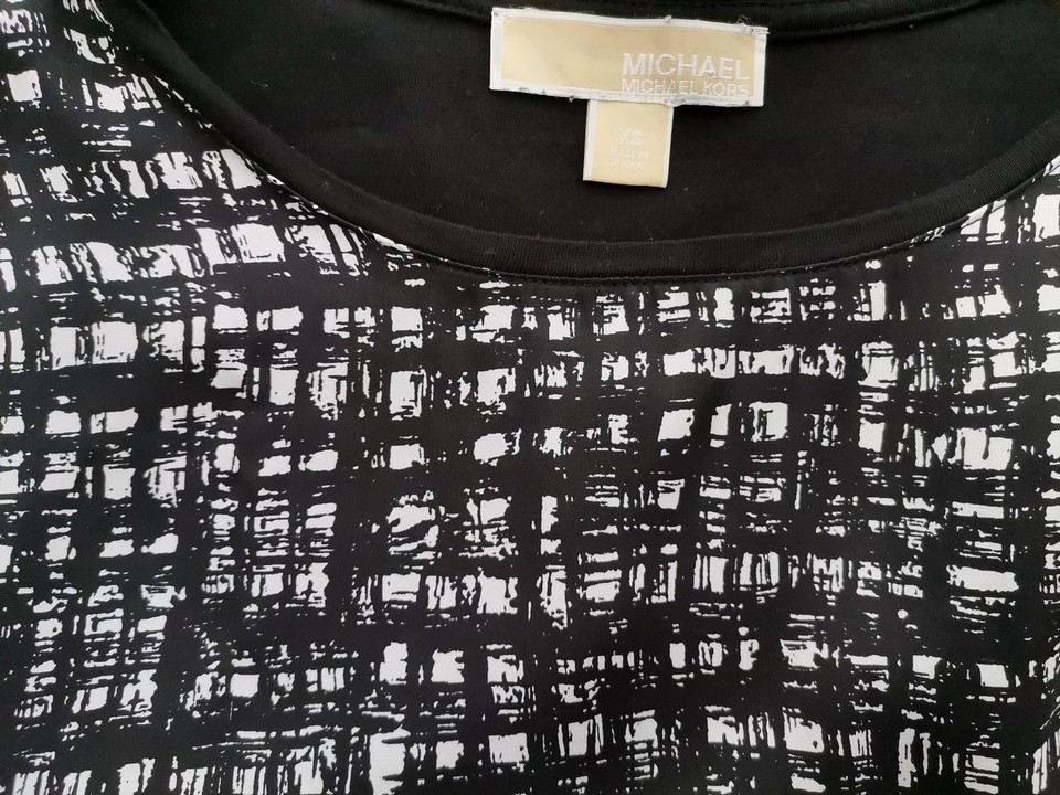 Michael Kors Stl XS Färg Svart Rund urringning Blus Långärmad Material Rayon