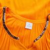 Culture Stl M Färg Orange Split Crew Neck Blus ärm 3/4 Material Viskos 100%