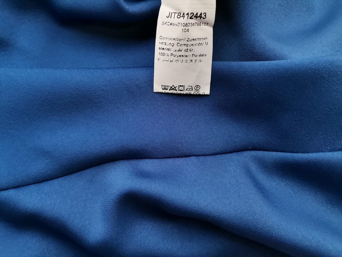 SHEIN Stl 2XL Färg Blå Draperad Balklänning Afton Klänning Ärmlös Lång