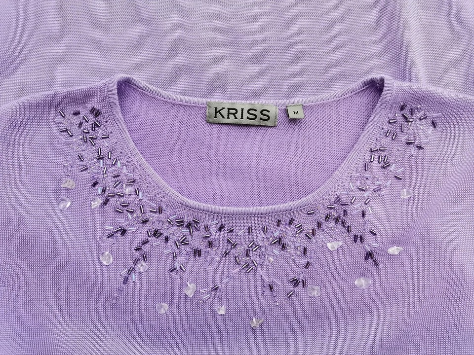 KRISS Stl M Färg Lila Rund hals Blus Ärmlös Material Viskos