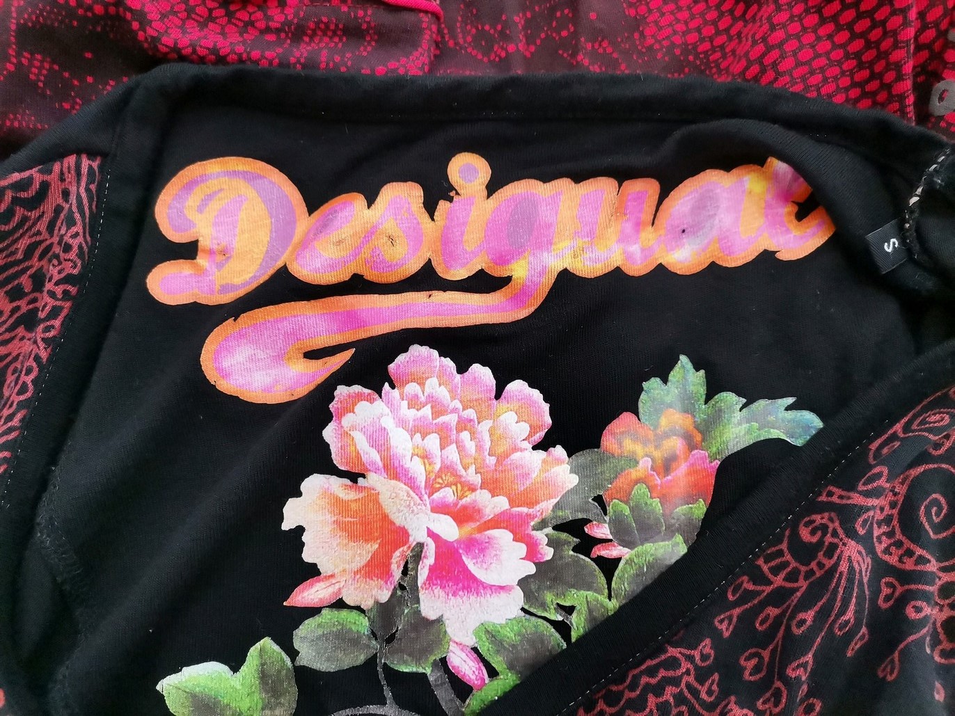 DESIGUAL Stl S Färg Svart Rund urringning Skal Klänning Långärmad Knälängd Material Viskos 100%