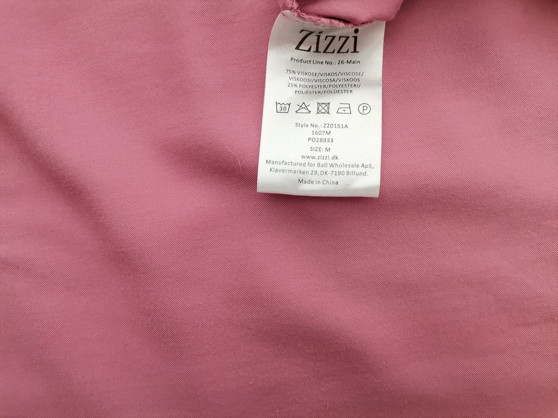 Zizzi Stl M Färg Rosa V-ringning Tunika blus Kortärmad Material Viskos