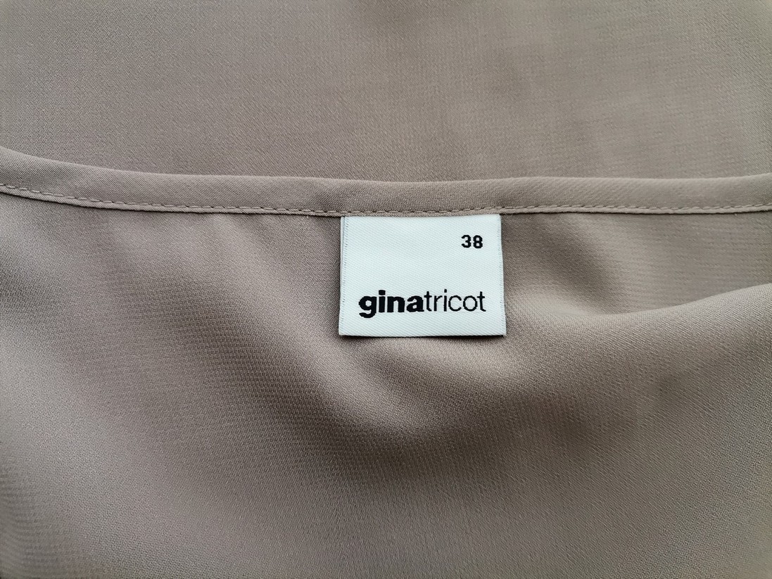 Ginatricot Stl 38 Färg Beige U-ringning Blus Kortärmad